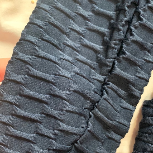 New Mix Navy Blue Form Fitting Zip Up Hoodie Size S/M - Picture 8 of 10